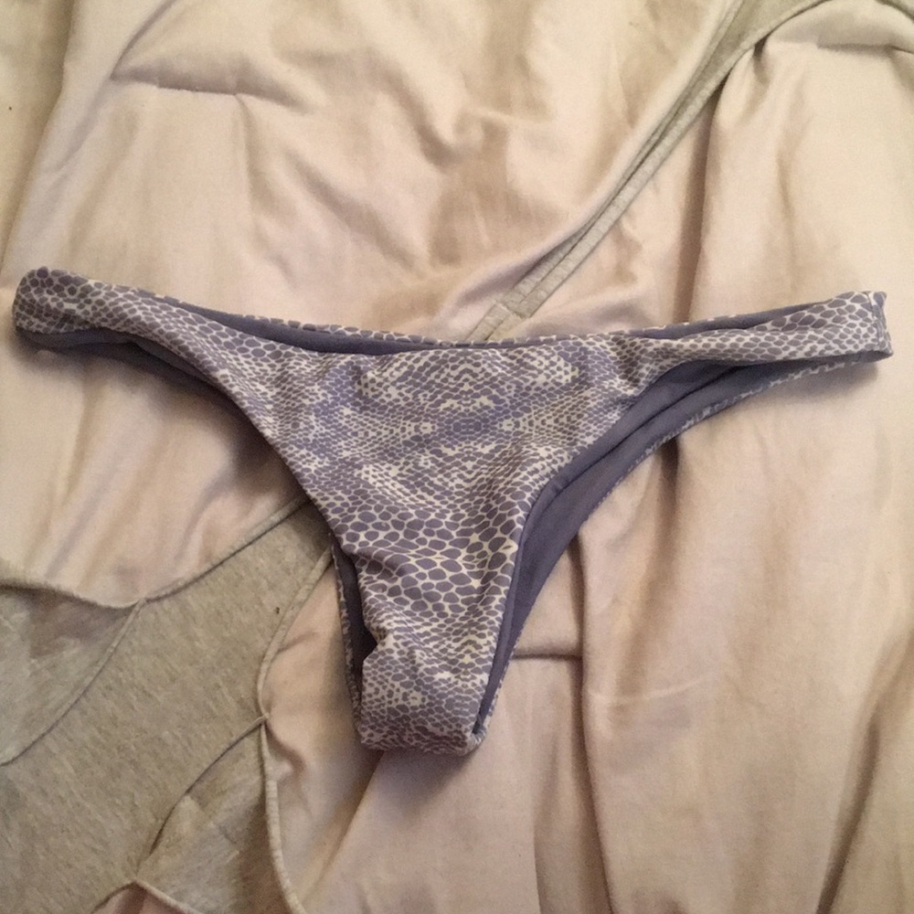 Indie swim reptile print bikini bottom